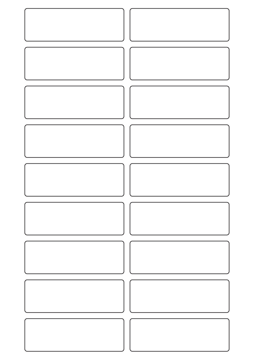 Rectangle Labels 82mm x 27mm - White Paper Labels