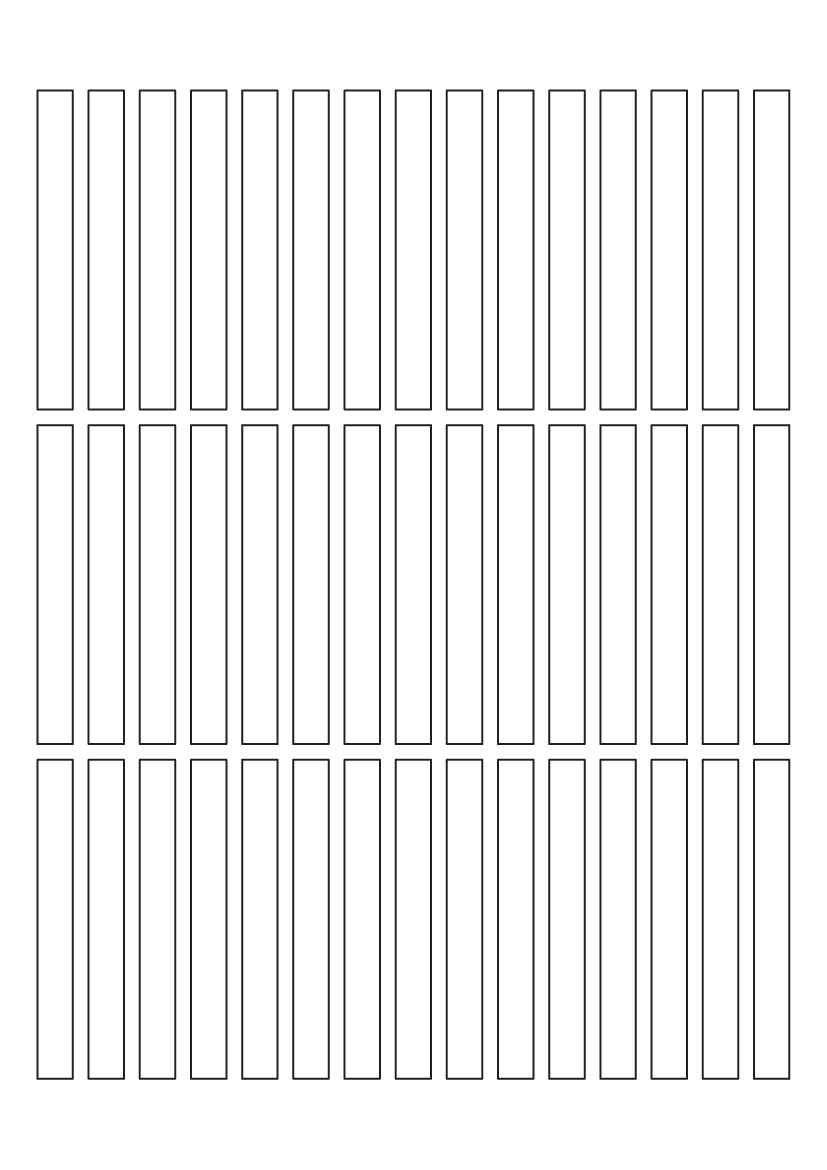 Rectangle Labels 81mm x 9mm - White Paper Labels