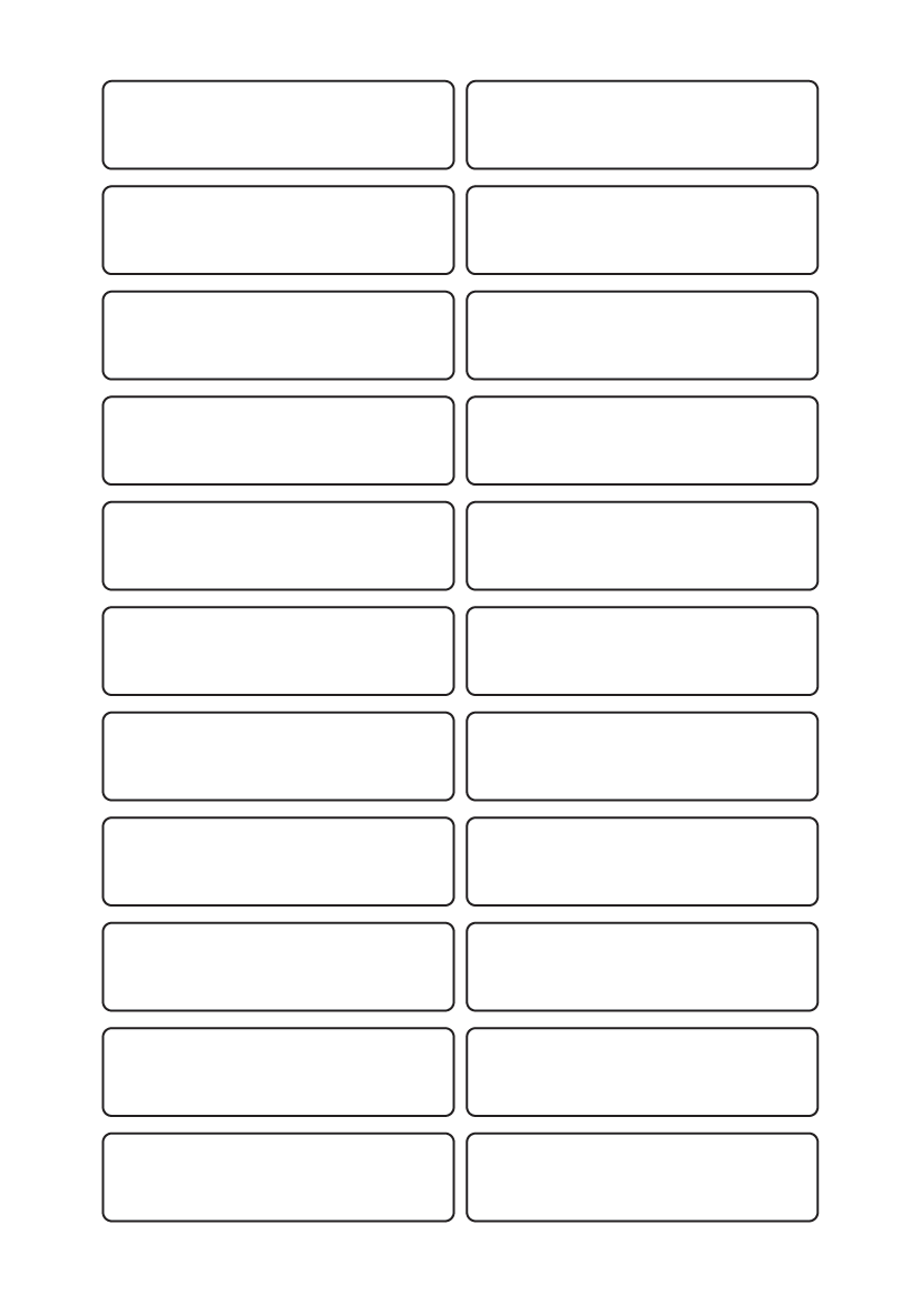 Rectangle Labels 80mm x 20mm - White Paper Labels