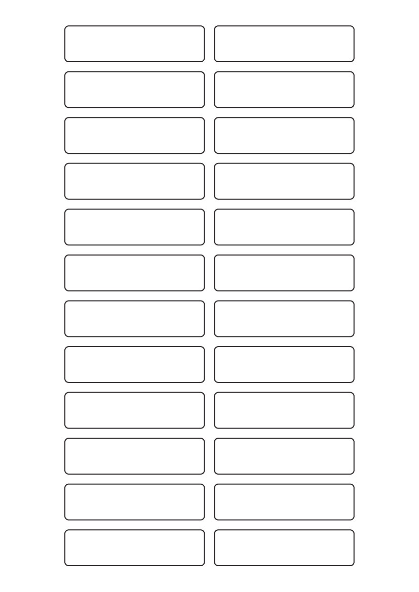 Rectangle Labels 70mm x 18mm - White Paper Labels