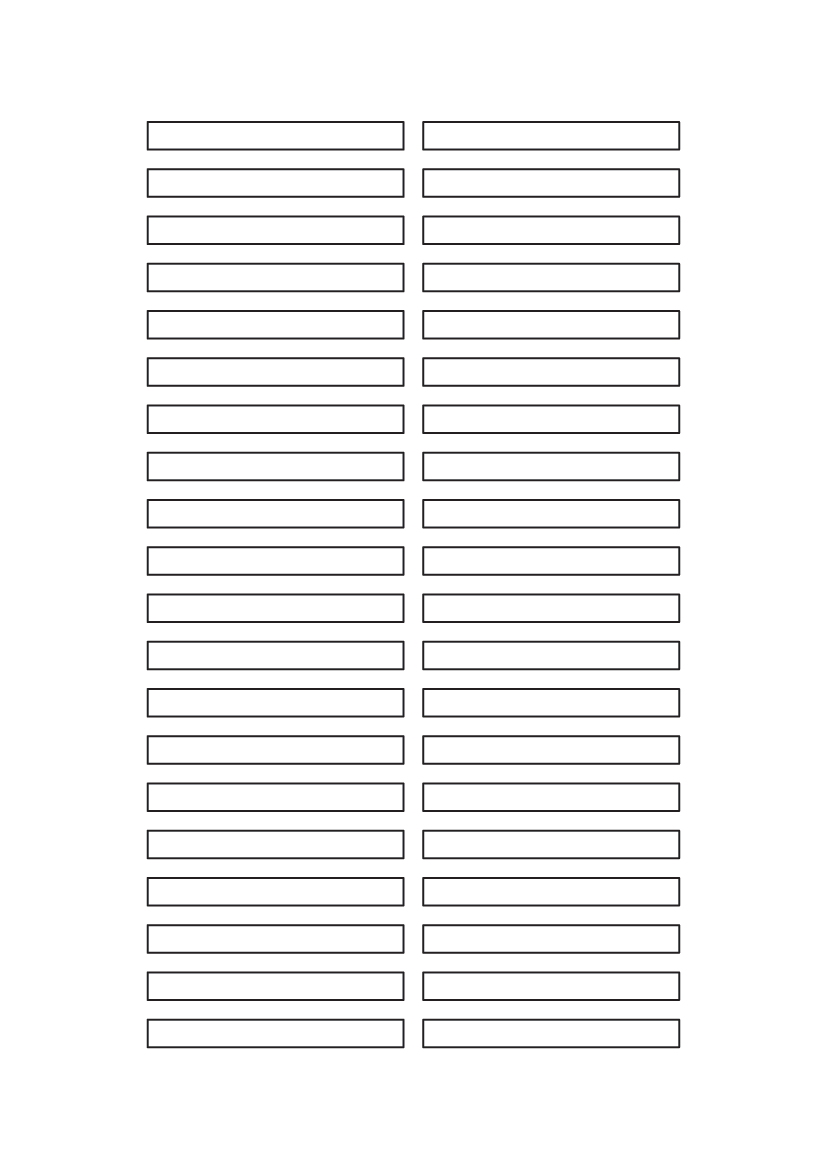 Rectangle Labels 65mm x 7mm - White Paper Labels