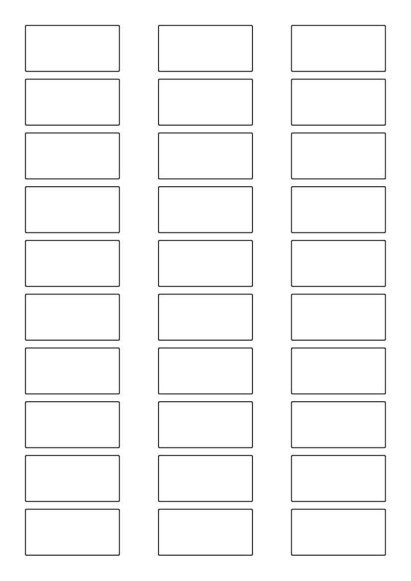 Rectangle Labels 48mm x 23.5mm - White Paper Labels