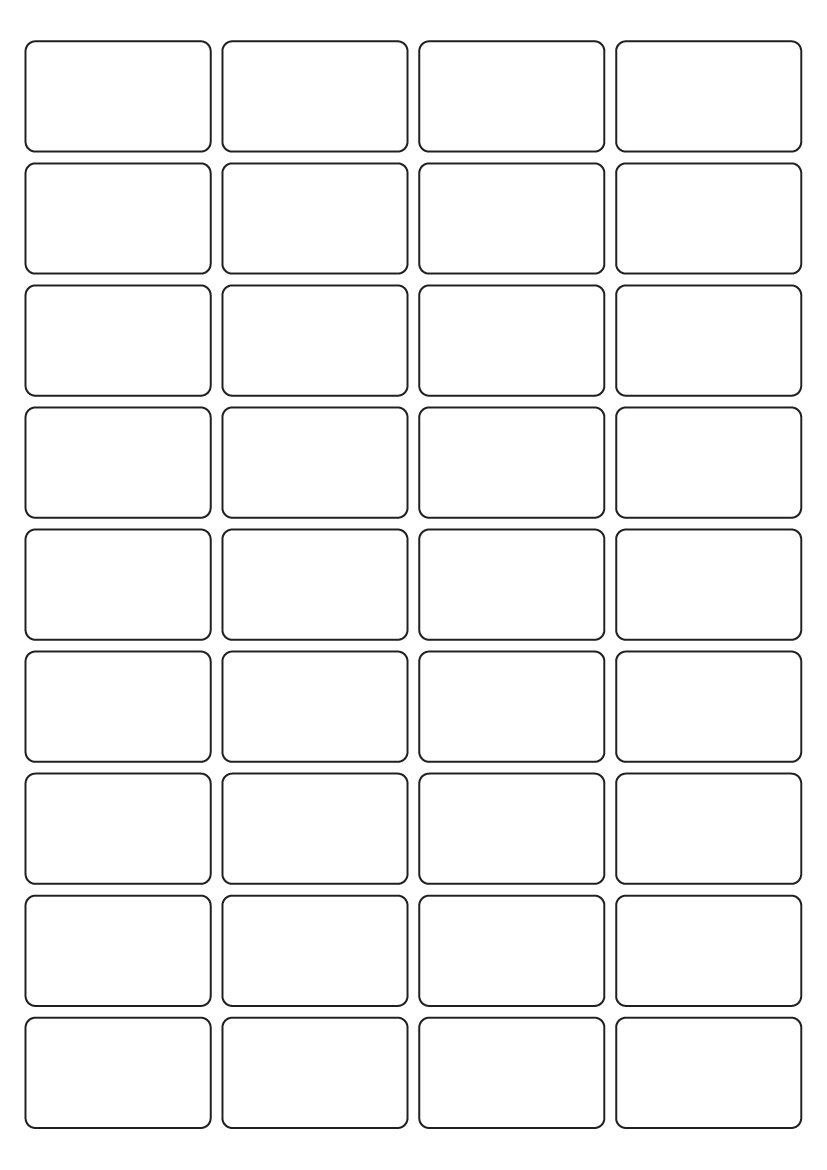 Rectangle Labels 47mm x 28.3mm - White Paper Labels