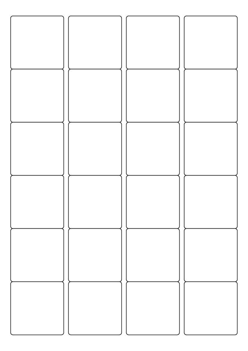 Rectangle Labels 45mm x 45mm - White Paper Labels