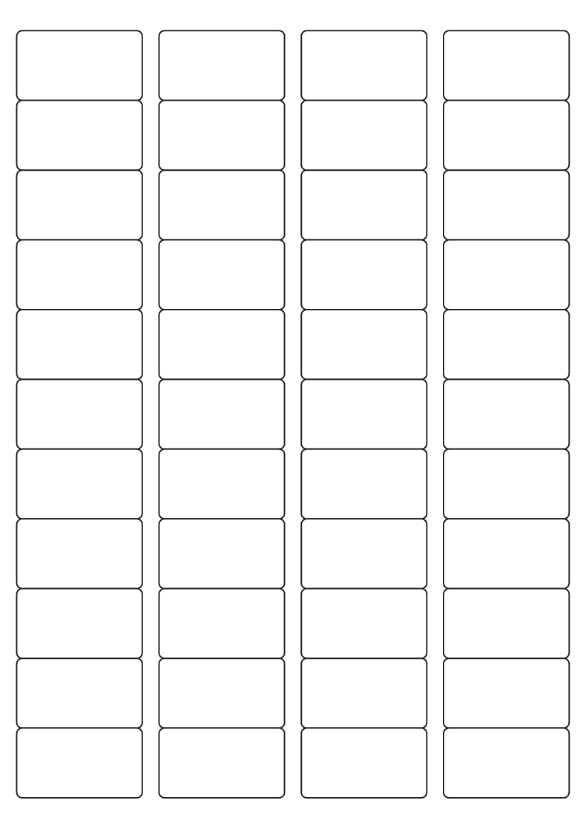 Rectangle Labels 45mm x 25mm - White Paper Labels