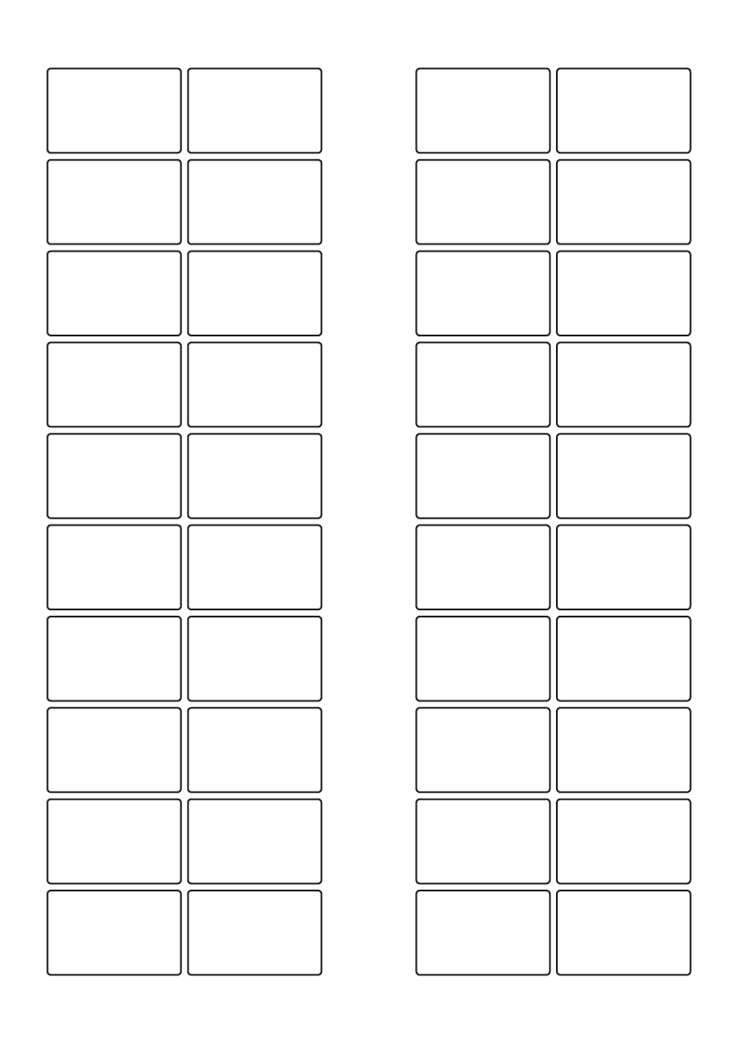 Rectangle Labels 38mm x 24mm - White Paper Labels