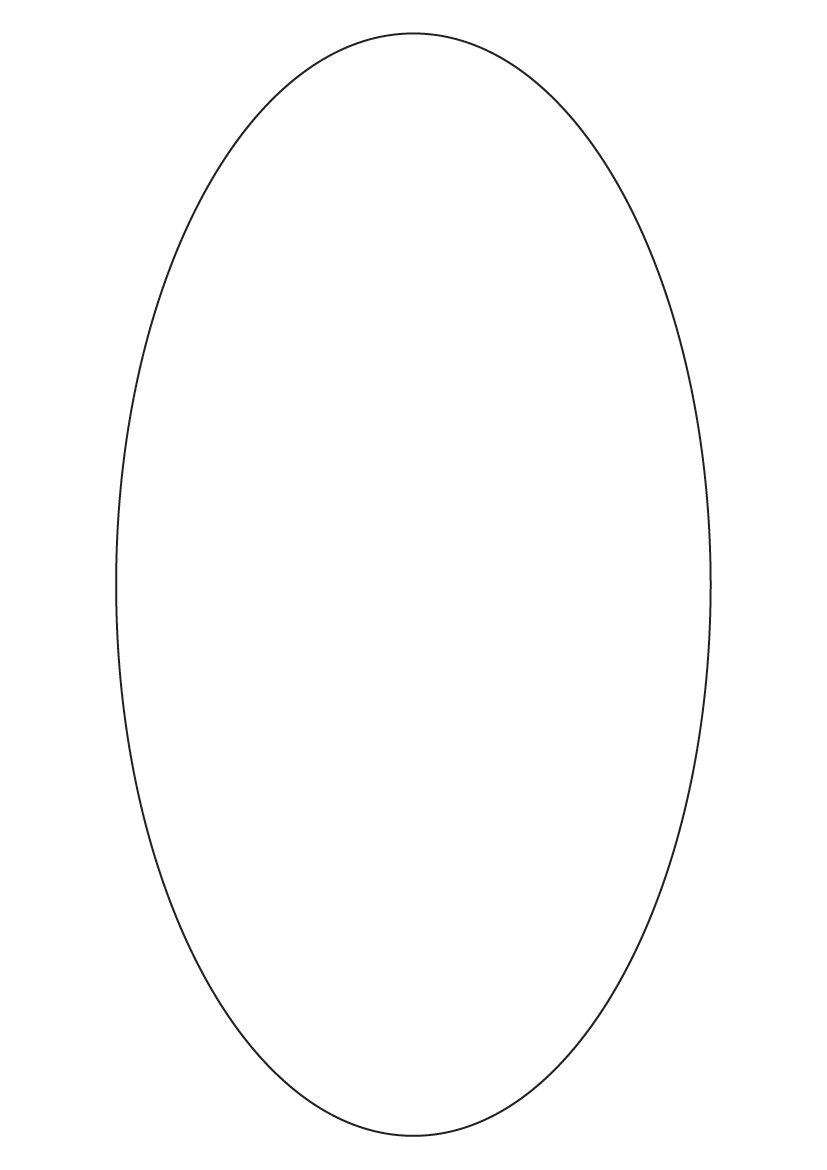 Oval Labels 280mm x 151mm - White Paper Labels