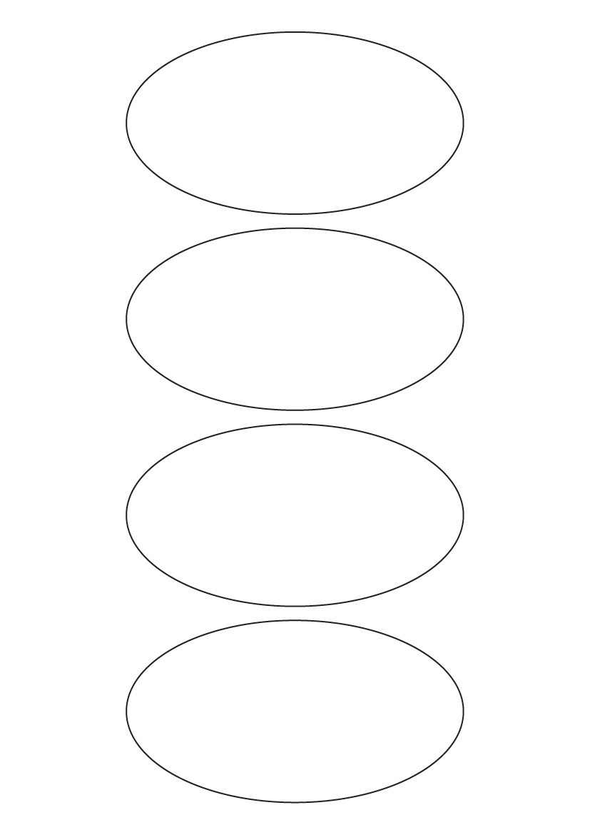 Oval Labels 120mm x 64.5mm - White Paper Labels