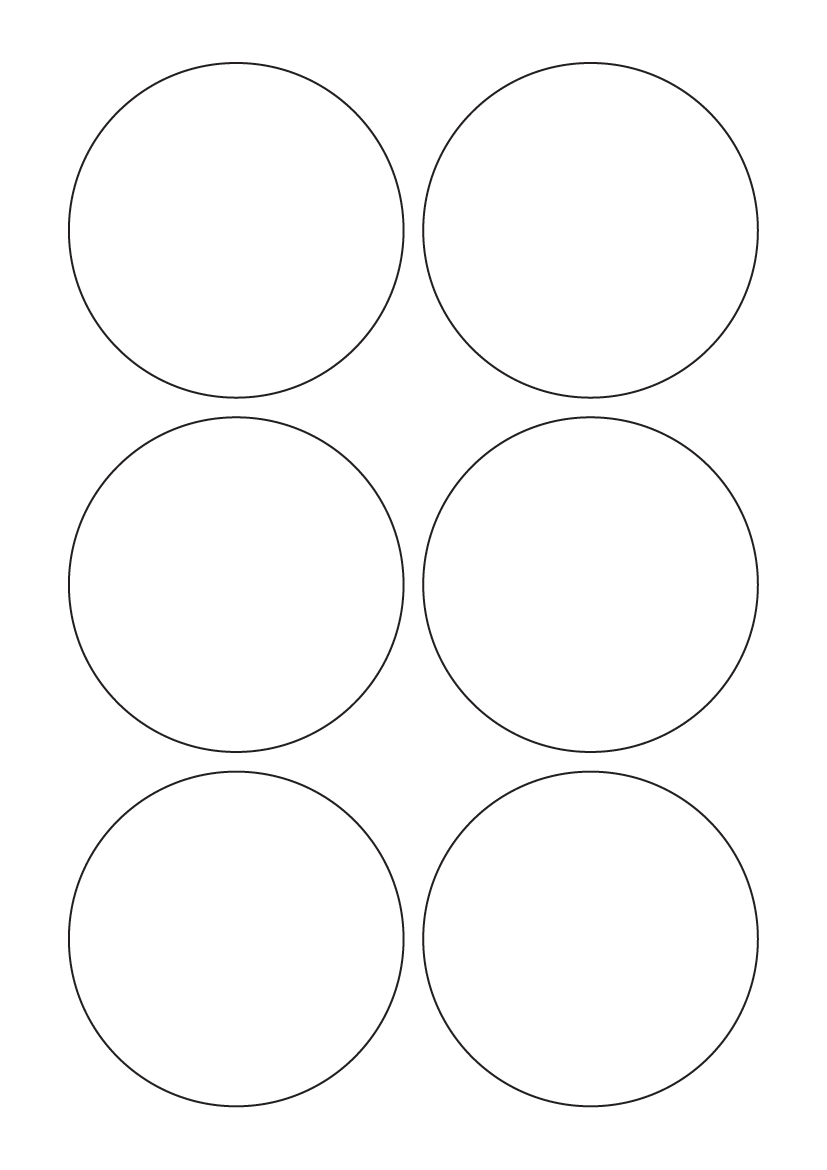 Circle Labels 85mm diameter - White Paper Labels