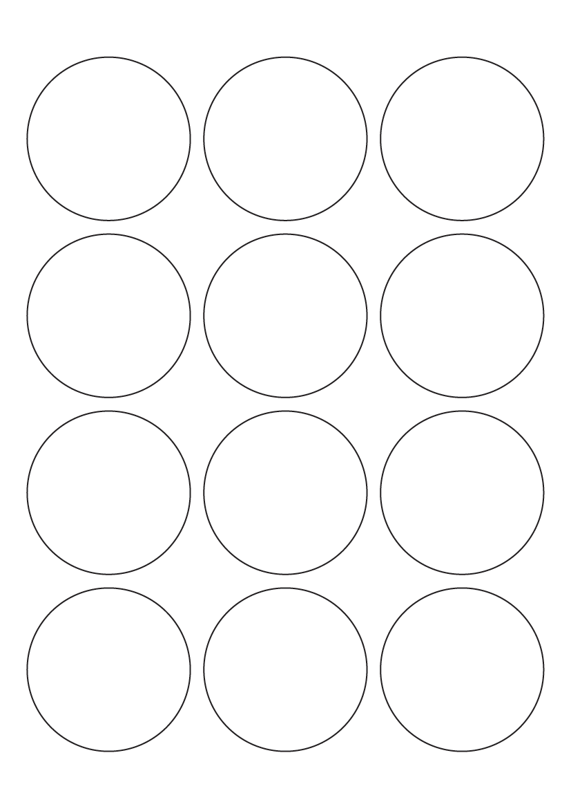 Circle Labels 60mm diameter - Solid Colours Paper Labels