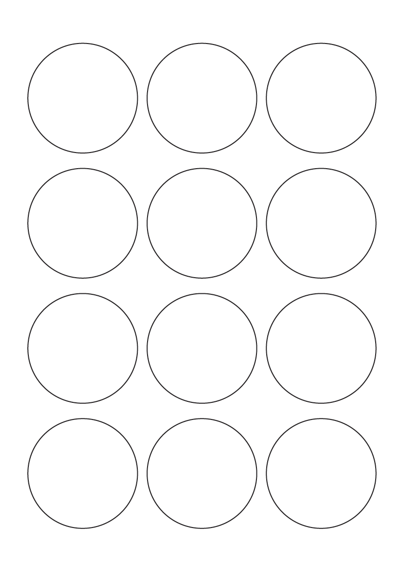 Circle Labels 57mm diameter - Solid Colour Labels