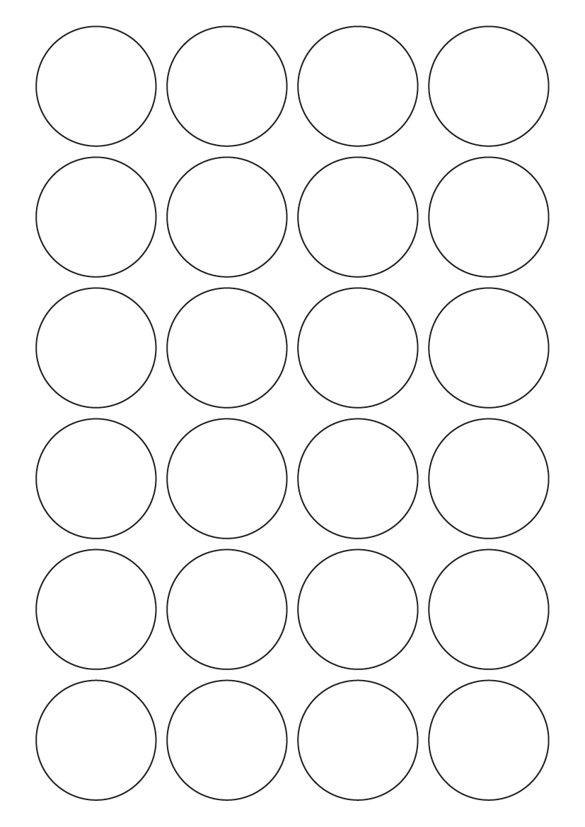 Circle Labels 43mm diameter - Solid Colours Paper Labels