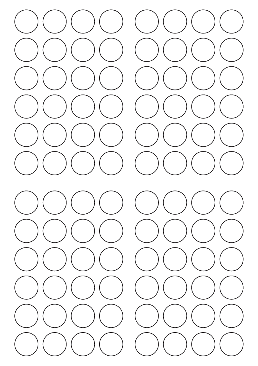Circle Labels 19mm diameter - Solid Colours Paper Labels