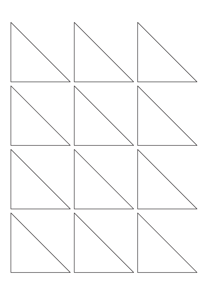 Triangle labels 60mm x 60mm - White Paper Labels