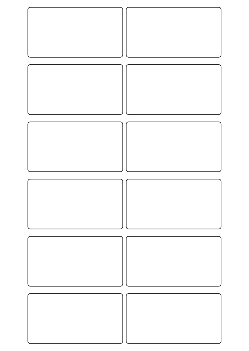 Rectangle labels 80mm x 42mm - White Paper Labels