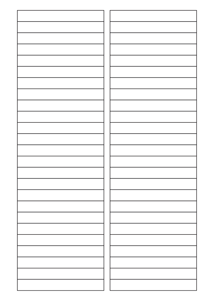 Rectangle labels 85mm x 11mm - White Paper Labels