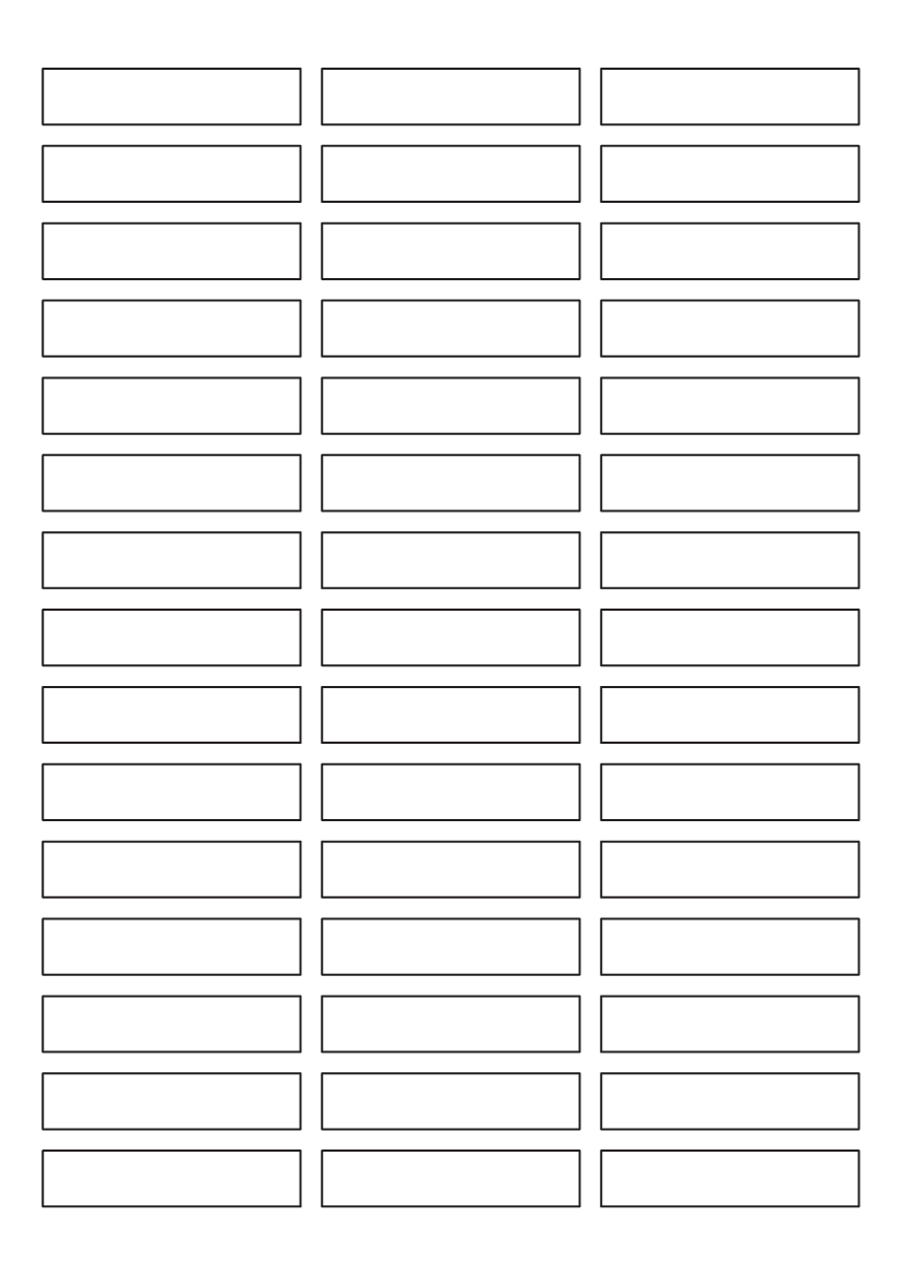 Rectangle labels 60mm x 13mm - Vinyl PVC Labels