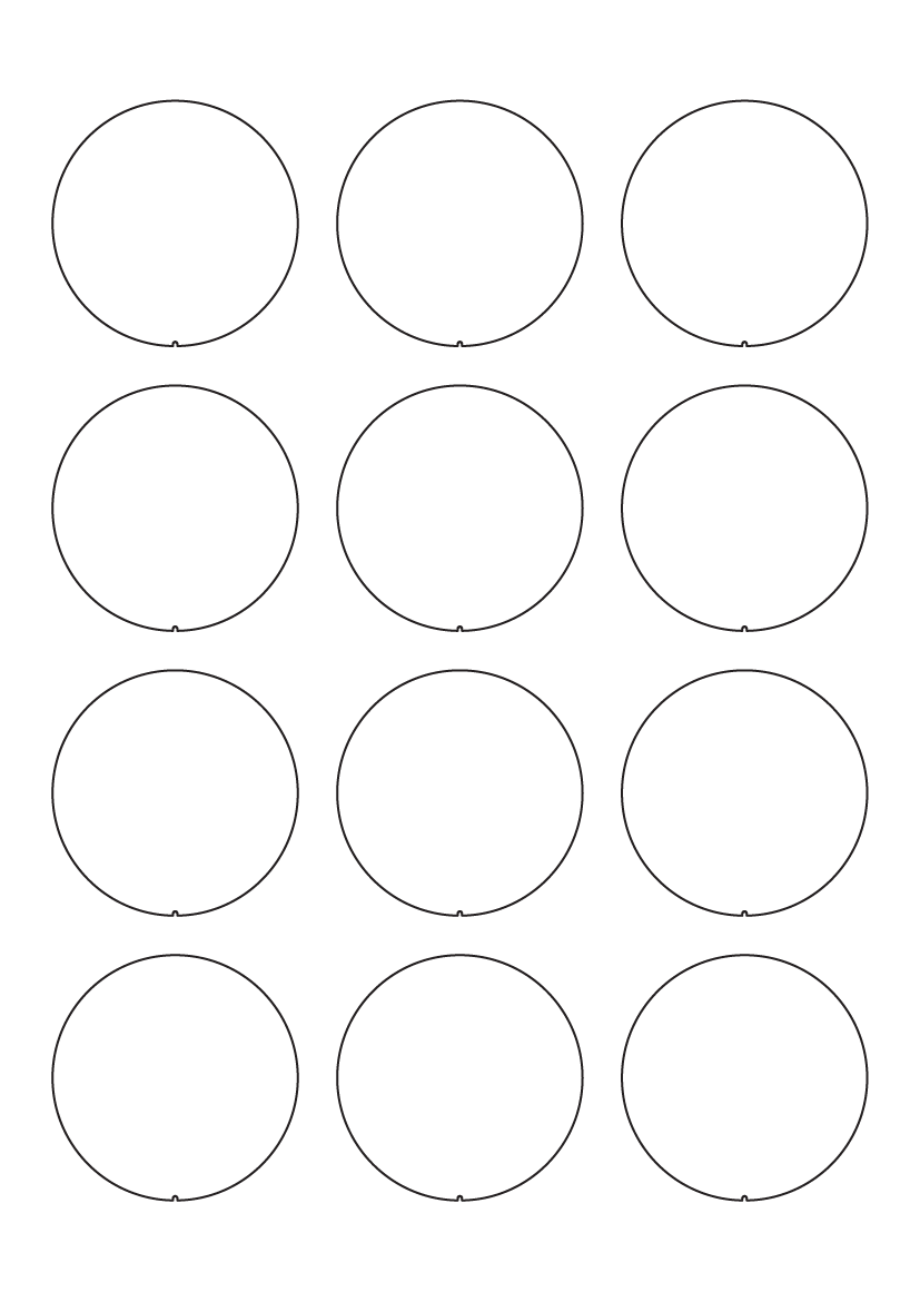 Shape labels 56mm x 56mm - White Paper Labels
