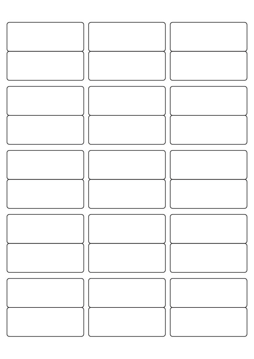 Rectangle labels 63.5mm x 24mm - Vinyl PVC Labels