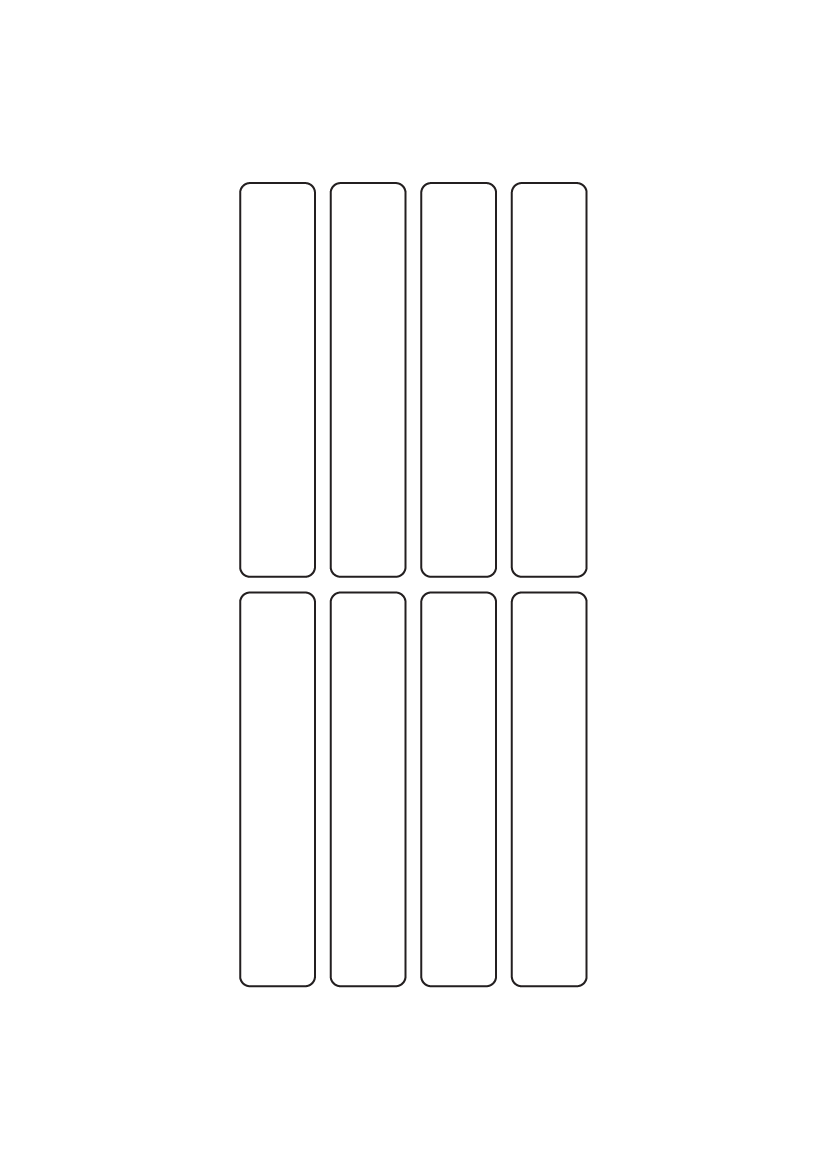Rectangle labels 100mm x 19mm - Vinyl PVC Labels