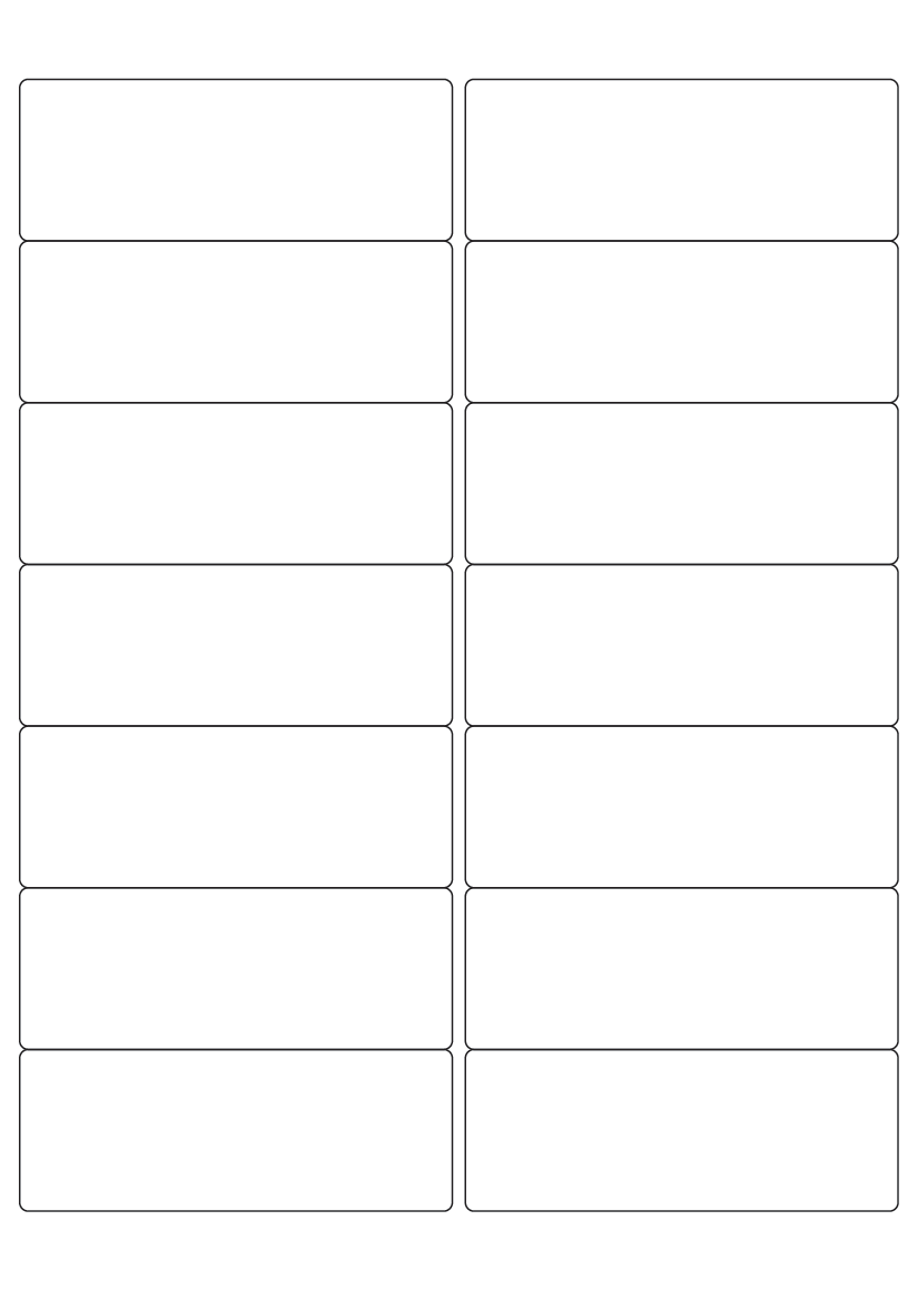 Rectangle labels 99mm x 37mm - Vinyl PVC Labels