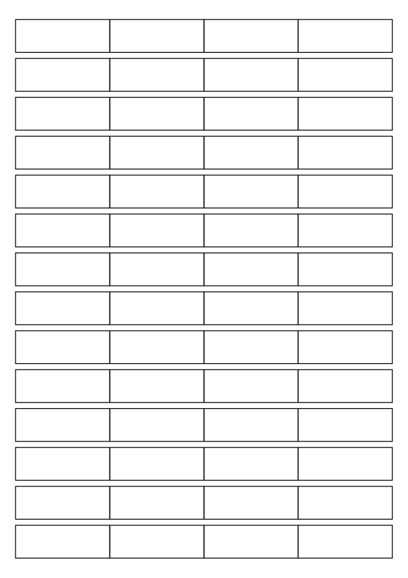 Rectangle labels 48.5mm x 12mm - Vinyl PVC Labels