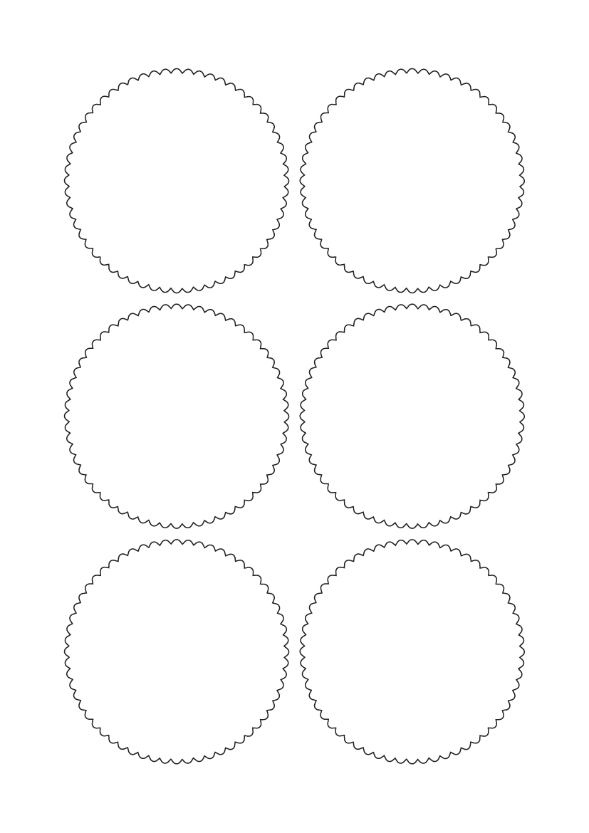 Shape labels 80mm x 80mm - White Paper Labels