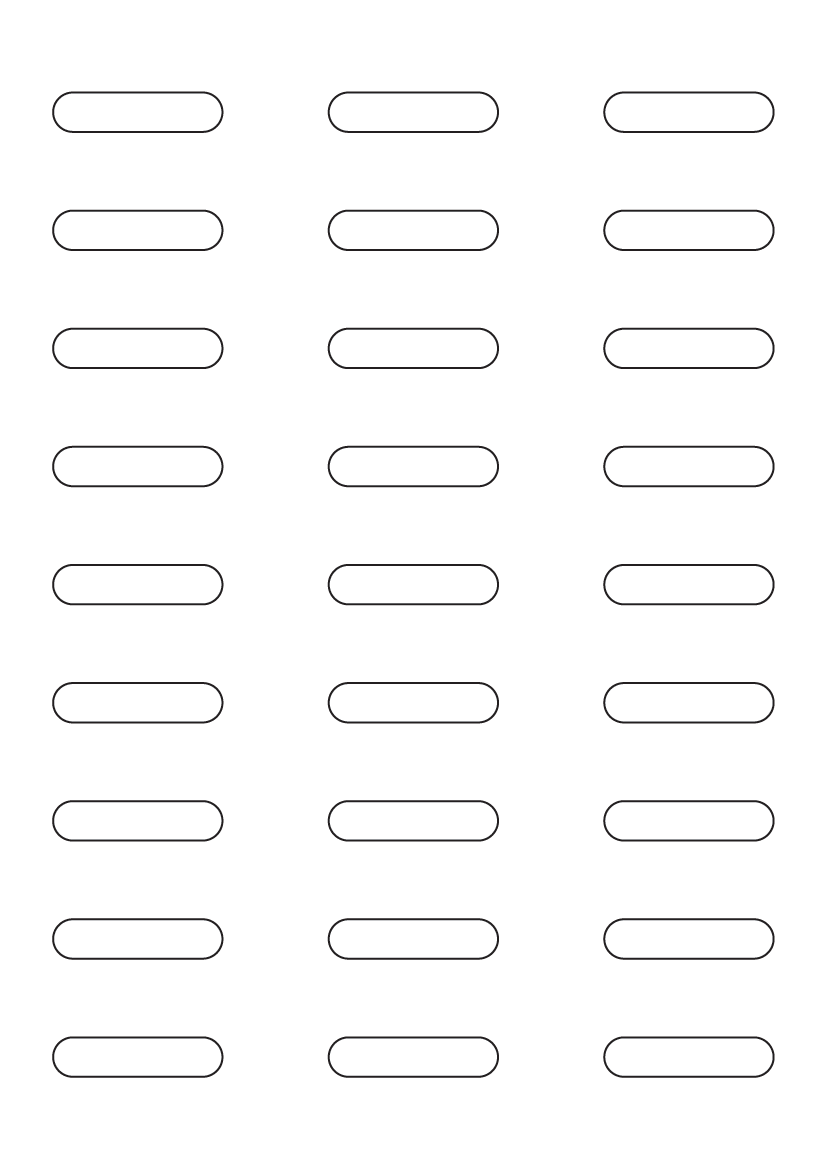 Pill shape labels 43mm x 10mm - Fluorescent Paper Labels Pill shape labels 43mm x 10mm - Fluorescent Paper Labels