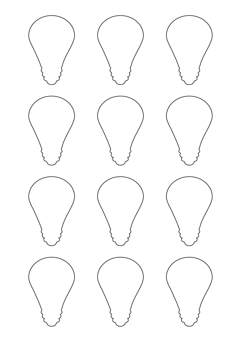 Light Bulb labels 40mm x 60mm - Solid Colours Paper Labels Light Bulb labels 40mm x 60mm - Solid Colours Paper Labels