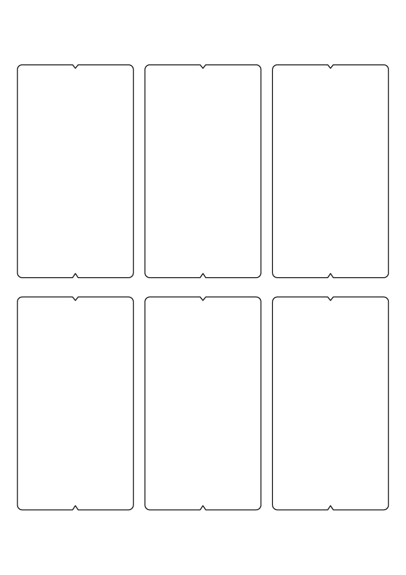 Rectangle+Notch Labels 110mm x 60mm - White Paper Labels