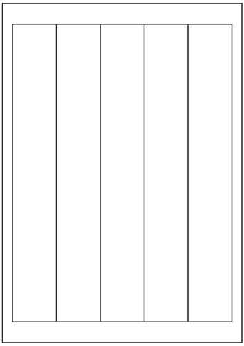 Rectangle Labels 261mm x 38.5mm - Fluorescent Paper Labels