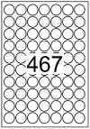 Circle label 25.4mm diameter - White Paper Labels