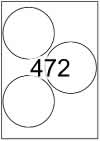 Circle label 112mm diameter - Synthetic Labels