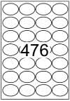 Oval shape labels 49mm x 35mm - Speciality Paper Labels