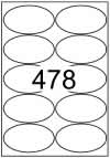 Custom Printed White Matt Paper Oval Labels - 100mm x 55mm