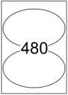 Oval shape labels 200mm x 125mm - Fluorescent Paper Labels