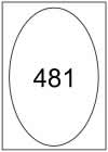 Oval shape labels 180mm x 280mm - Fluorescent Paper Labels
