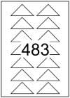 Triangle labels 70.7mm x 35.35mm - Fluorescent Paper Labels