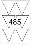 Triangle labels 90mm x 90mm - White Paper Labels
