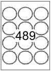 Starburst label 65mm x 60mm - Synthetic labels