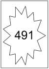 Starburst label 190mm x 260mm - Synthetic labels