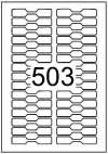 Dumbell shape labels 80mm x 15mm - White Paper Labels
