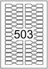 Dumbell shape labels 80mm x 15mm - Tint Colours Paper Labels