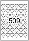 Heart shape labels 28mm x 30mm - Vinyl PVC Labels