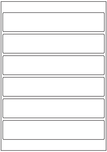 Rectangle Labels 203mm x 38mm - Fluorescent Paper Labels