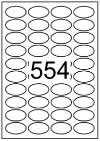 Oval shape labels 45mm x 25mm - Solid Colours Paper Labels