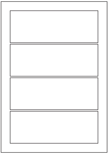 Rectangle Labels 174mm x 63mm - White Paper Labels