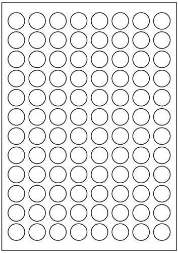 Circle Labels 20mm diameter - Fluorescent Paper Labels