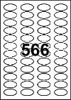 Oval Label 38 mm x 20 mm - Vinyl PVC Labels - 48