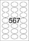 Oval Label 50 mm x 35 mm - Vinyl PVC Labels